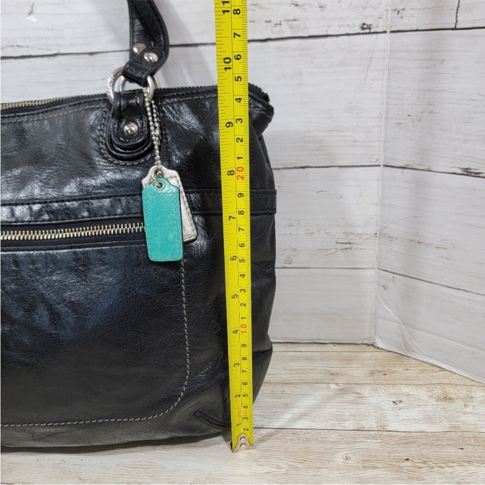 Coach Poppy Glam Shoulder Tote with Front Zip Pocket and Tags NWOT - Picture 10 of 11